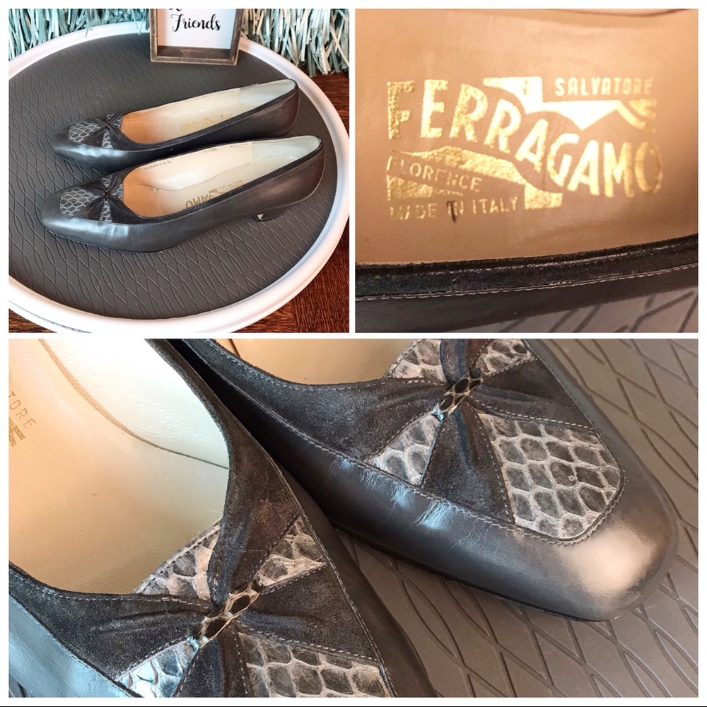 Salvatore Ferragamo leather pumps